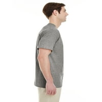 Мъжки тежка памучна тениска с джобен пакет