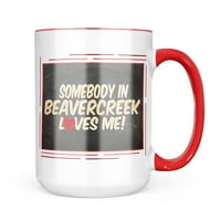NEONBLOND някой в ​​Beavercreek ме обича, подарък за халба на Охайо за любители на чай за кафе