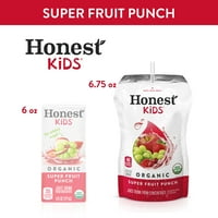 Честни Деца Органичен Супер Плодов Сок От Пунш, 6. ет Оз, торбички