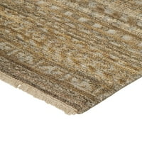 Екхарт Абстрактен племенен килим, златисто кафяво сиво, 11 фута - 6 инча 15 фута площ килим