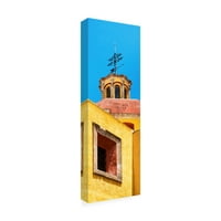 Изящно изкуство Вива Мексико жълта църковна фасада изкуство от Филип Хюгонар