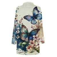 Daqian жилетка за жени плюс размери модни женски модни флорални отпечатани кардигански якета с най -добри проследителни върхове