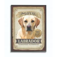 Ступел индустрии лоялен Лабрадор домашен любимец куче реколта плакат дизайн рамкирани стена изкуство от Ретророкет студио