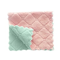 Miyuadkai Hand Danitizer кърпички кърпа за ястие плат плат корали, висяща чиния, измитащ ​​кърпа двустранна подложка за претърсване