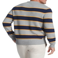 Мъжки Мъжки Класически Памучен Пуловер На Райета