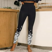 Бански костюм жени жени с висока талия спортни гамаши дълги печатни панталони чорапогащи йога панталони разтягане тренировки панталони