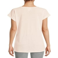 Дамски Графичен Принт Долман тениска с къс ръкав