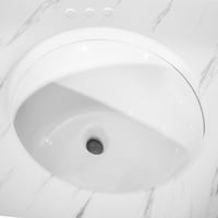 Харпър и светли дизайни баня суета с керамична мивка Топ 47 единична мивка