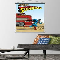Комикси-Супермен-Реколта стена плакат с дървена магнитна рамка, 22.375 34