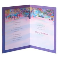 Американски поздрав Религиозна благословия коледна картичка за съпруга с панделка