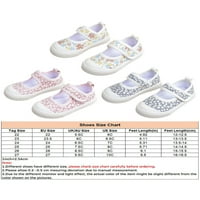 Платни маратонки на Gomelly Girl's Comfort Flats Флорални ежедневни обувки Неплъзгащи се маратонки Mary Jane Kids Girls Gray 6c