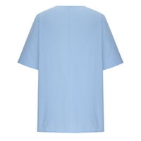 Jsaierl Женски памучни бельо ризи Лятни ежедневни кратки ръкави Топс Елегантни тениски на екипажа