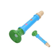 Дърво тромпет играчка, звучаща играчка, дървена тръбна играчка, звучаща дървена Bugle Образователна свирка Музикален комплект