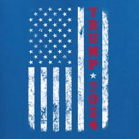 Wild Bobby, САЩ флаг Тръмп за избори за президент Политически мъже риза с дълъг ръкав, кралски, малки