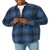 Мъжки мъжки шерпа, облицована с фланелна риза в тежка категория