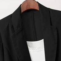 Женски блейзър работен офис якета блейзери Блейзърс вятърно палто палто палта есен пролетно палто блуза яке черно m