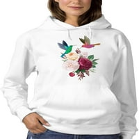 Колибри с цветя качулка жени -spideals дизайни, женски xx -големи
