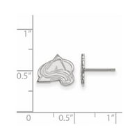 Логоарт 14к Бяло Злато НХЛ Логоарт Колорадо Аваланш Екс пост обеци