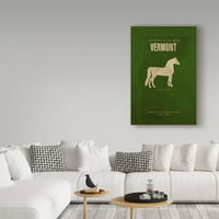 Търговска марка изобразително изкуство 'Държавно животно Вермонт' платно изкуство от червен Атлас Дизайнс