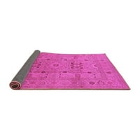 Ahgly Company Indoor Rectangle Oriental Pink Traditional Area Rugs, 2 '4'