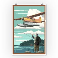 Плаващ самолет и рибар