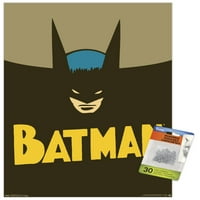 Комикси - Батман - Винтидж плакат за стена с бутални щифтове, 14.725 22.375