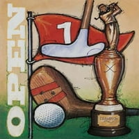 Винтидж печат на плакат за голф от Брус Лангтън
