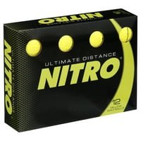 Nitro Golf Ultimate Distance Golf Balls, Yellow, Pack