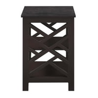 Концепции за удобство Titan End Table с рафтове, множество облицовки