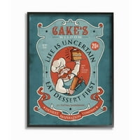 Ступел индустрии торта мъдрост Смешно Реколта Комикс дизайн рамка стена изкуство от Естер Кей