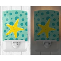 Caroline's Treasures BB8841CNL Beach Starfish Ceramic Night Light, 6x4x3