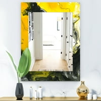 Designart стена огледало, жълто