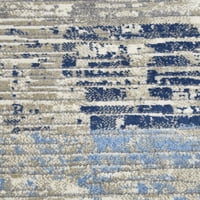 Дом динами Мелроуз Лоренцо Модерен Абстрактен килим, сиво синьо, 5'2х7' 2