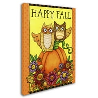 Търговска марка изобразително изкуство есенни сови платно изкуство от Дженифър Нилсон