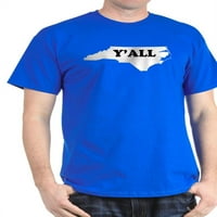 Cafepress - Тениска на Северна Каролина Yall - памучна тениска