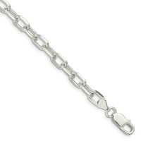Първична сребърна стерлингова сребърна фантазия диамант-изрязана гривна с отворена връзка с кабела