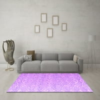 Ahgly Company Indoor Square Abstract Purple Modern Area Rugs, 8 'квадрат