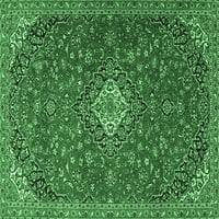 Ahgly Company Indoor Medallion Medallion Emerald Green Traditional Area Rugs, 6 '9'